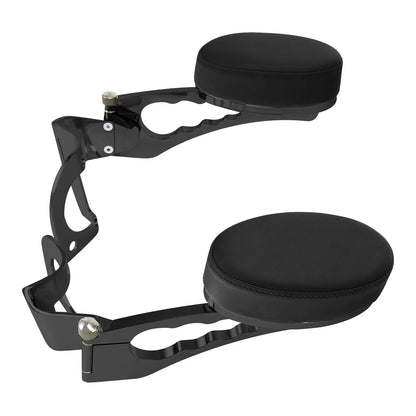 Passenger Armrests Adjustable Black for Harley Street Glide 2014 and Up