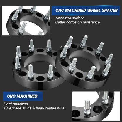 4-Piece Wheel Spacer Set 1.5" 8x180 for Chevrolet Silverado/Sierra HD