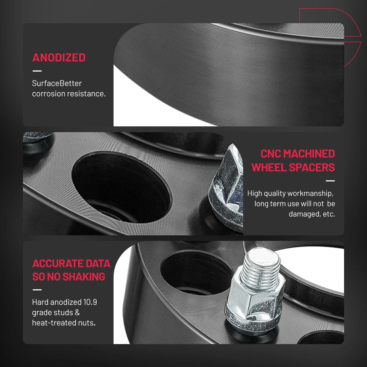 2x Hub Centric Wheel Spacers 8x180 M14x1.5 for Silverado 3500 2011-2018