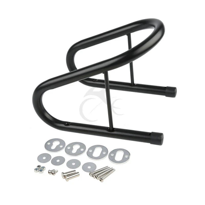 Black 6.5" Motorcycle Wheel Chock Kit for Trailer Truck Scooter Bike