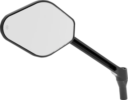 Long Stem Adjustable Diamond Mirror in Black for Harley Davidson