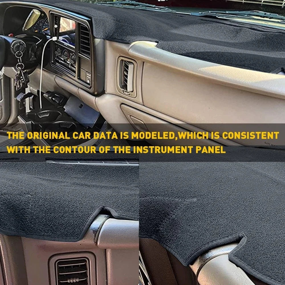 Anti-Slip Dash Mat for Chevrolet S10 (1998–2004) Black Dashboard Protector