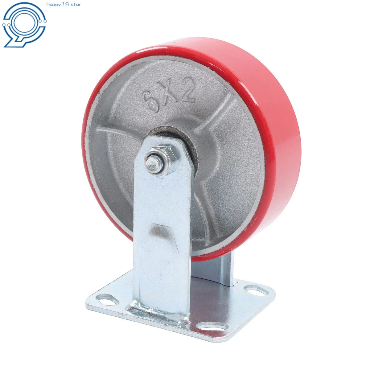 2 Pcs 6" Heavy Duty Polyurethane Caster Wheels for Industrial Use