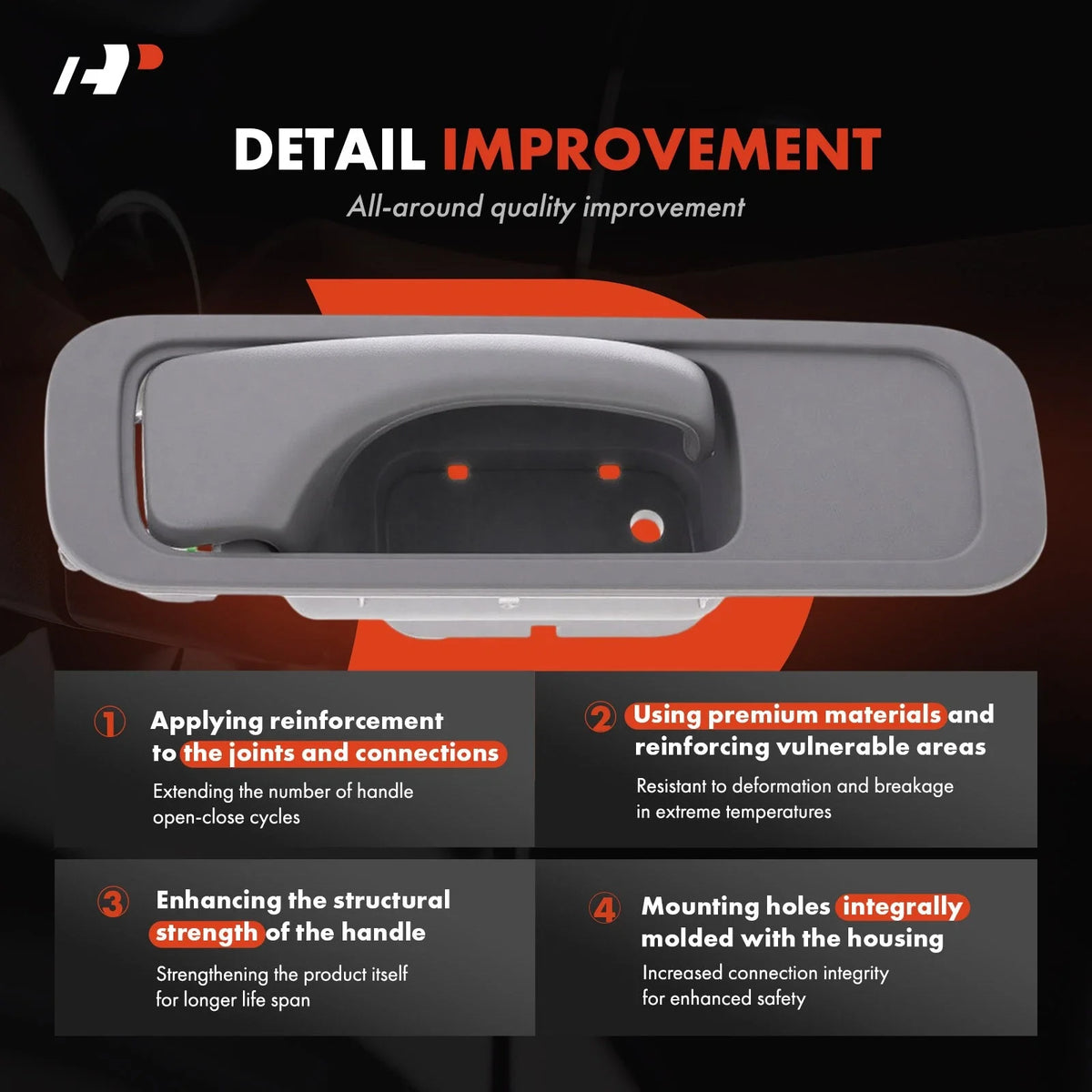 Front Right Interior Door Handle for Honda Element 2003-2011