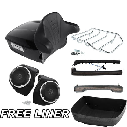 LED Rack Pad Speaker for Harley Touring Models 2014 to 2025