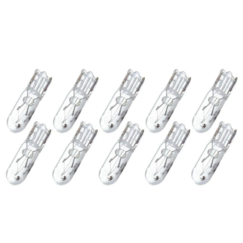 10pcs T5 Mini-Wedge Halogen Bulbs for Instrument Cluster (Universal)