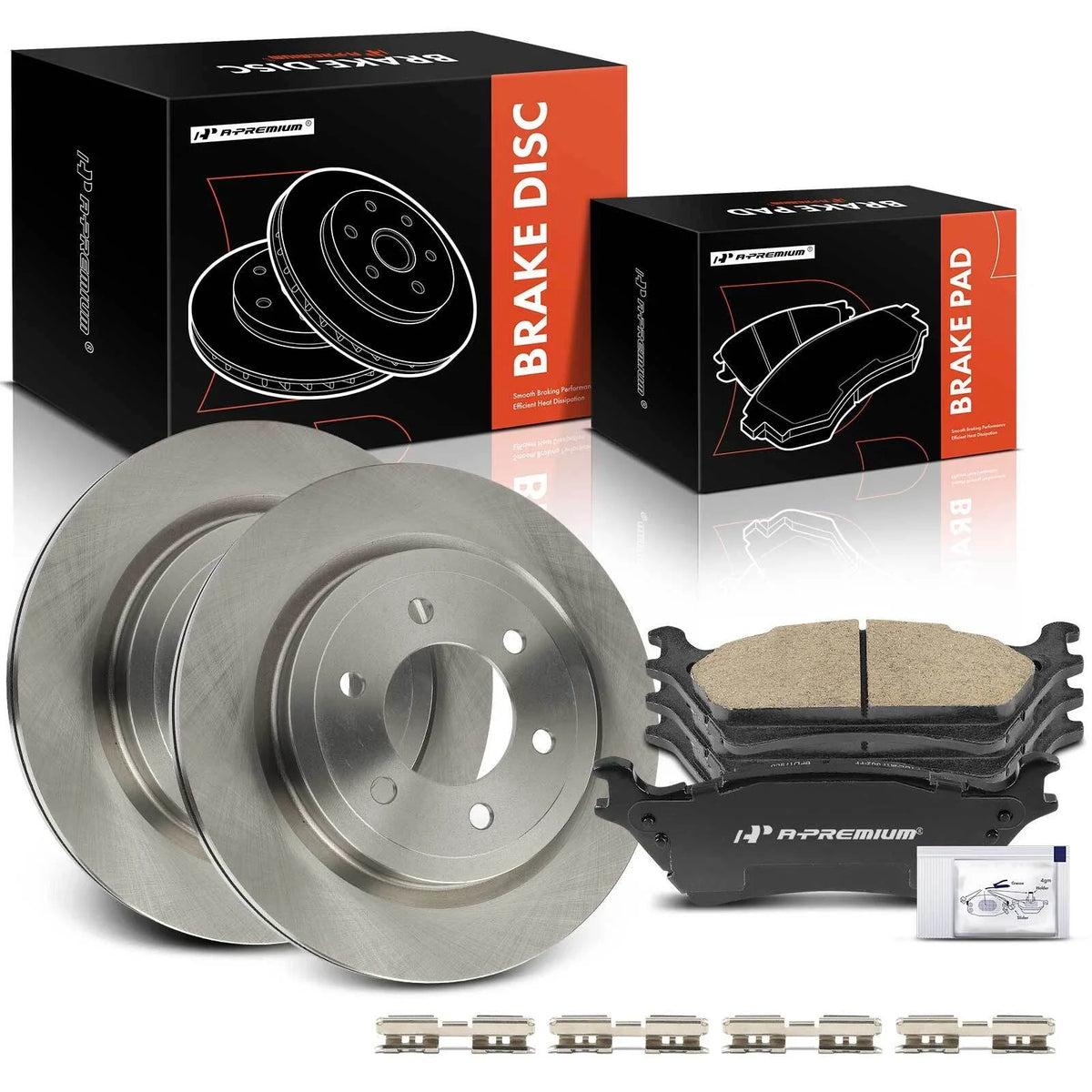 Set of 2 Rear Disc Brake Rotors & Ceramic Pads for Ford F-150 (2018–2019)