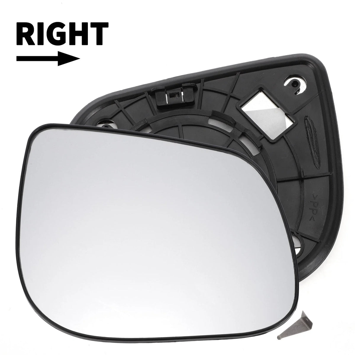 Right Side White Mirror Glass w/ Back for KIA Picanto (2012–2020)