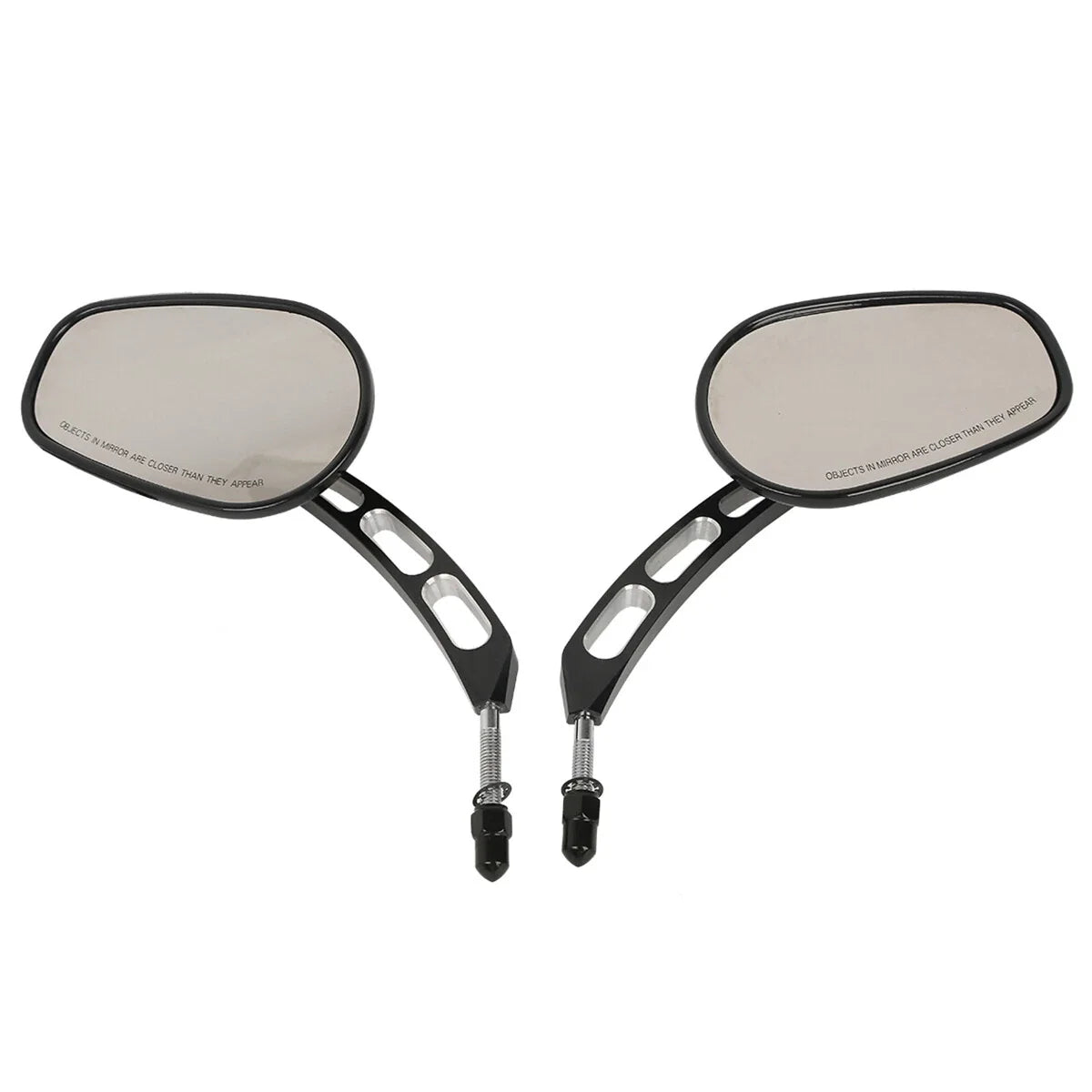 Gloss Black Rear View Mirrors for Harley Touring Street Road Glide Sportster