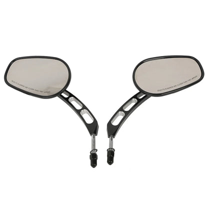 Gloss Black Rear View Mirrors for Harley Touring Street Road Glide Sportster
