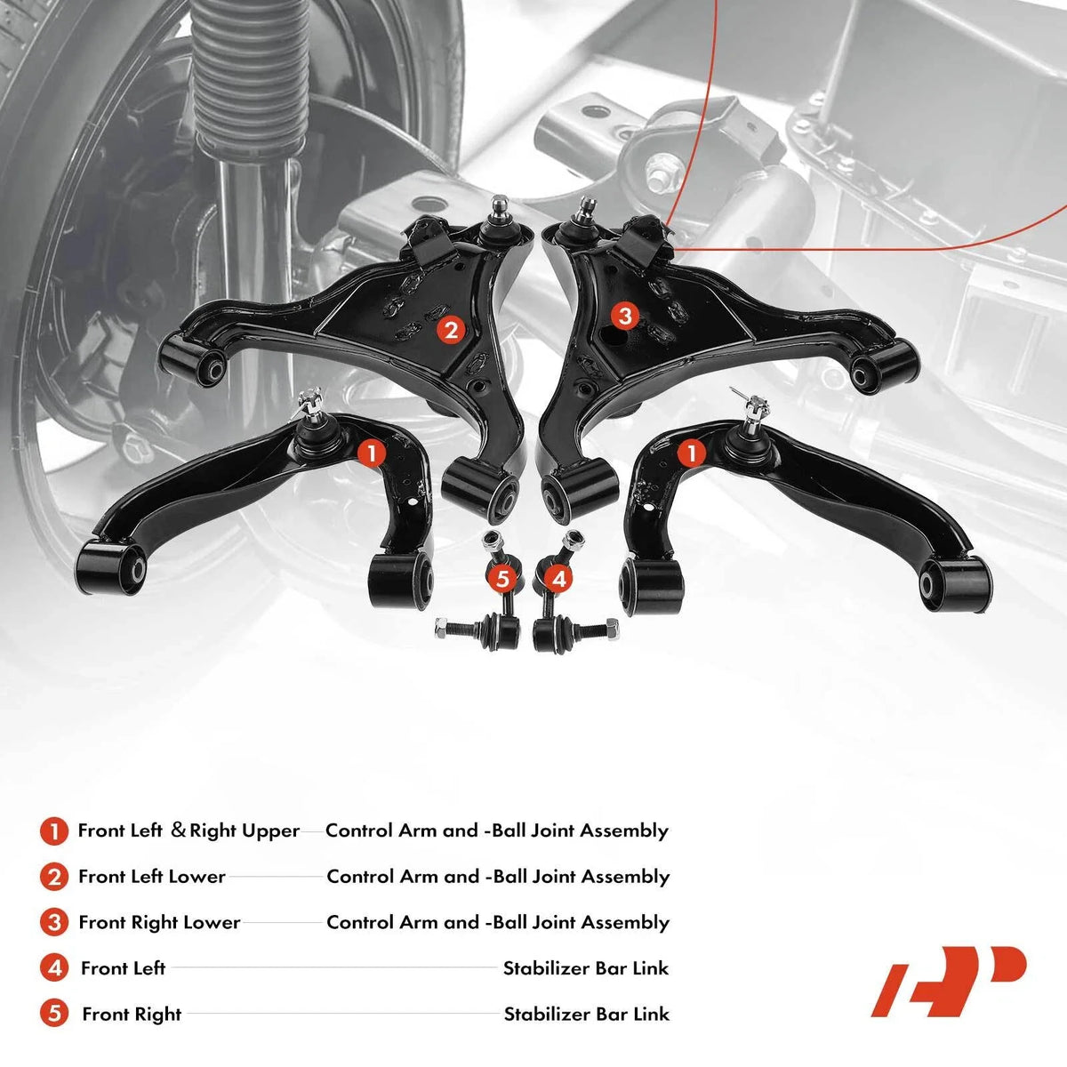 Control Arm Sway Bar Links Set of 6 for Frontier Pathfinder
