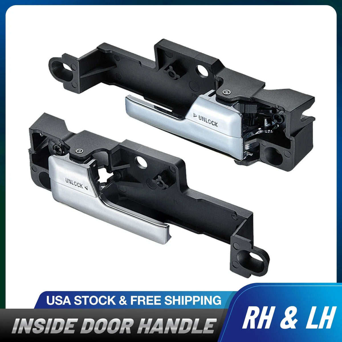 Set of 2 Interior Door Handles for Ford Fusion (2006–2012)