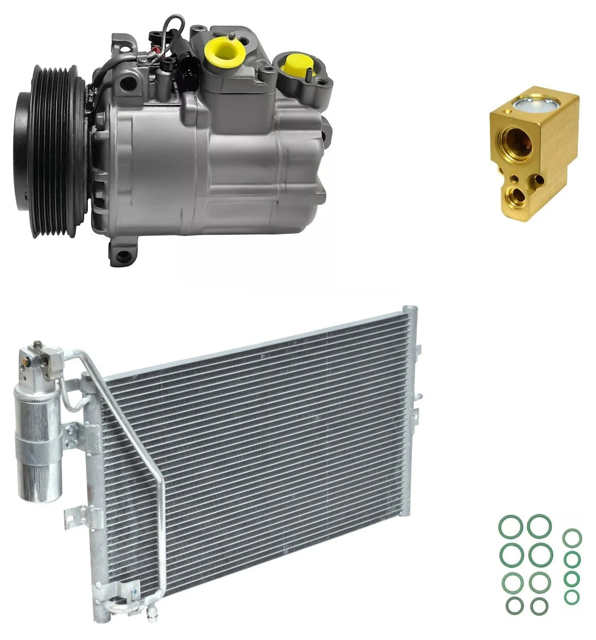 AC Compressor Kit with Condenser for Saab 9-5 2.3L Turbo (2005–2009)