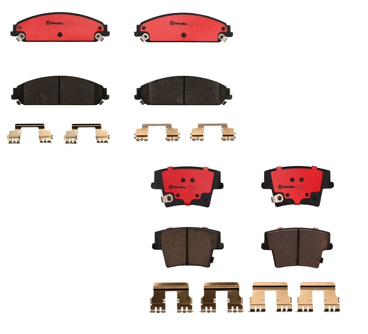Set of 4 Brembo NAO Ceramic Brake Pads for Dodge Charger (2006–2008)