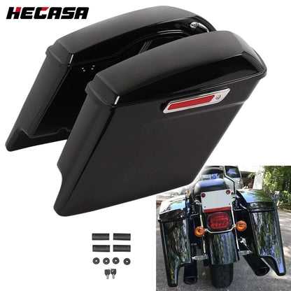 5" Stretched Saddle Bags for Touring Harley Davidson Road Glide 1993-2013