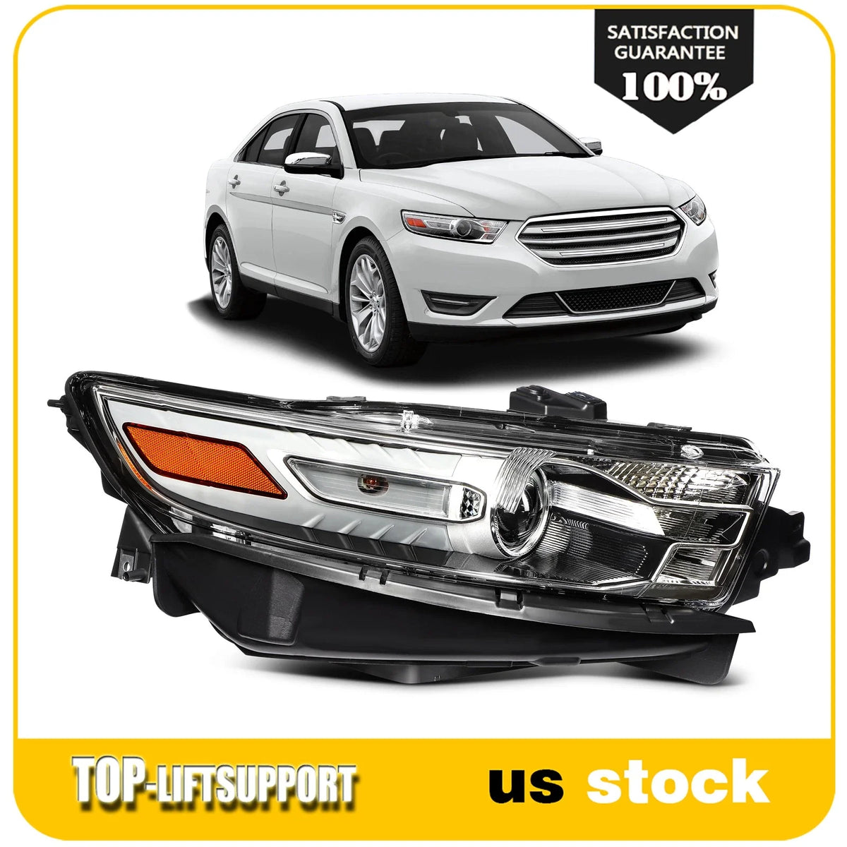 Passenger Right Side Headlight Assembly for Ford Taurus (2013–2014)