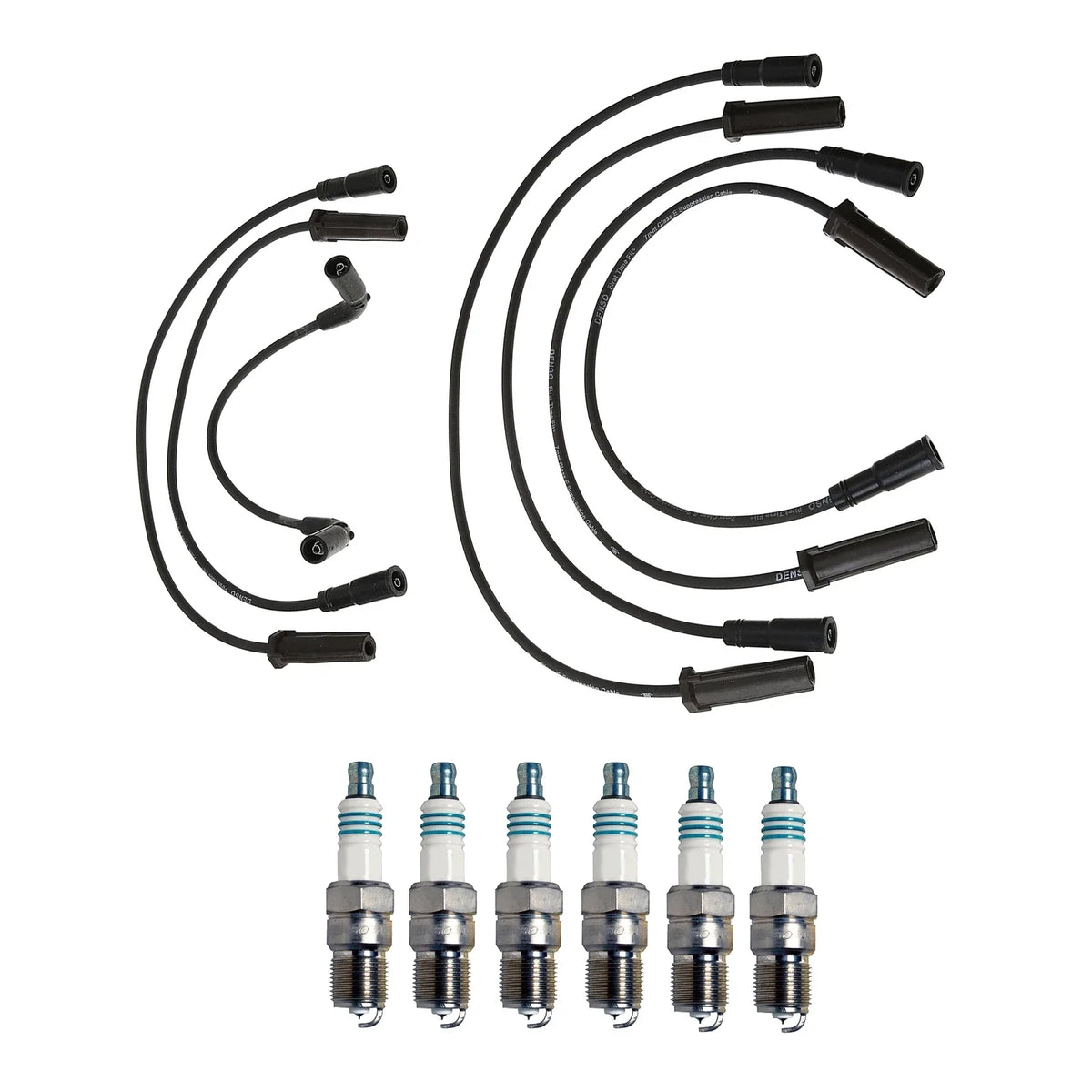 Denso 7mm Wire Set & 6 Iridium Power Spark Plugs for Chevy GMC 4.3 (VIN W)