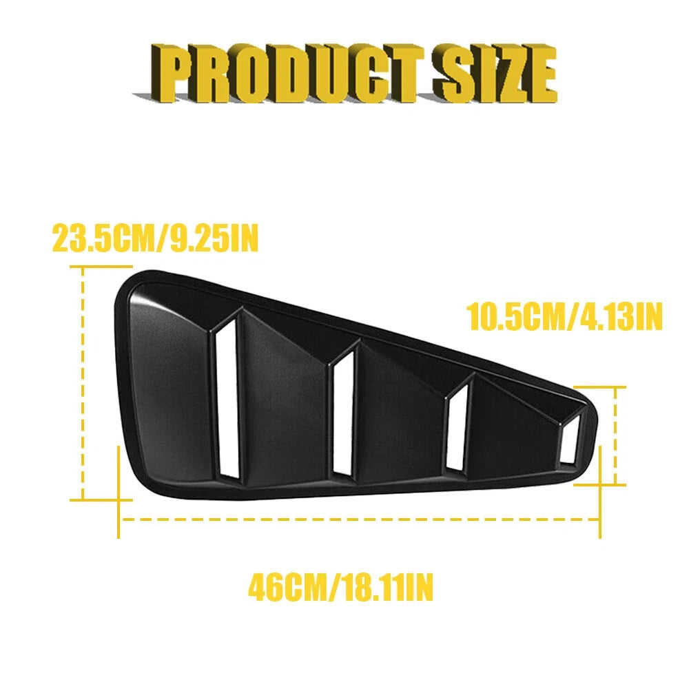 Rear Side Window Louvers for Ford Mustang (2005–2014) GT Lambo
