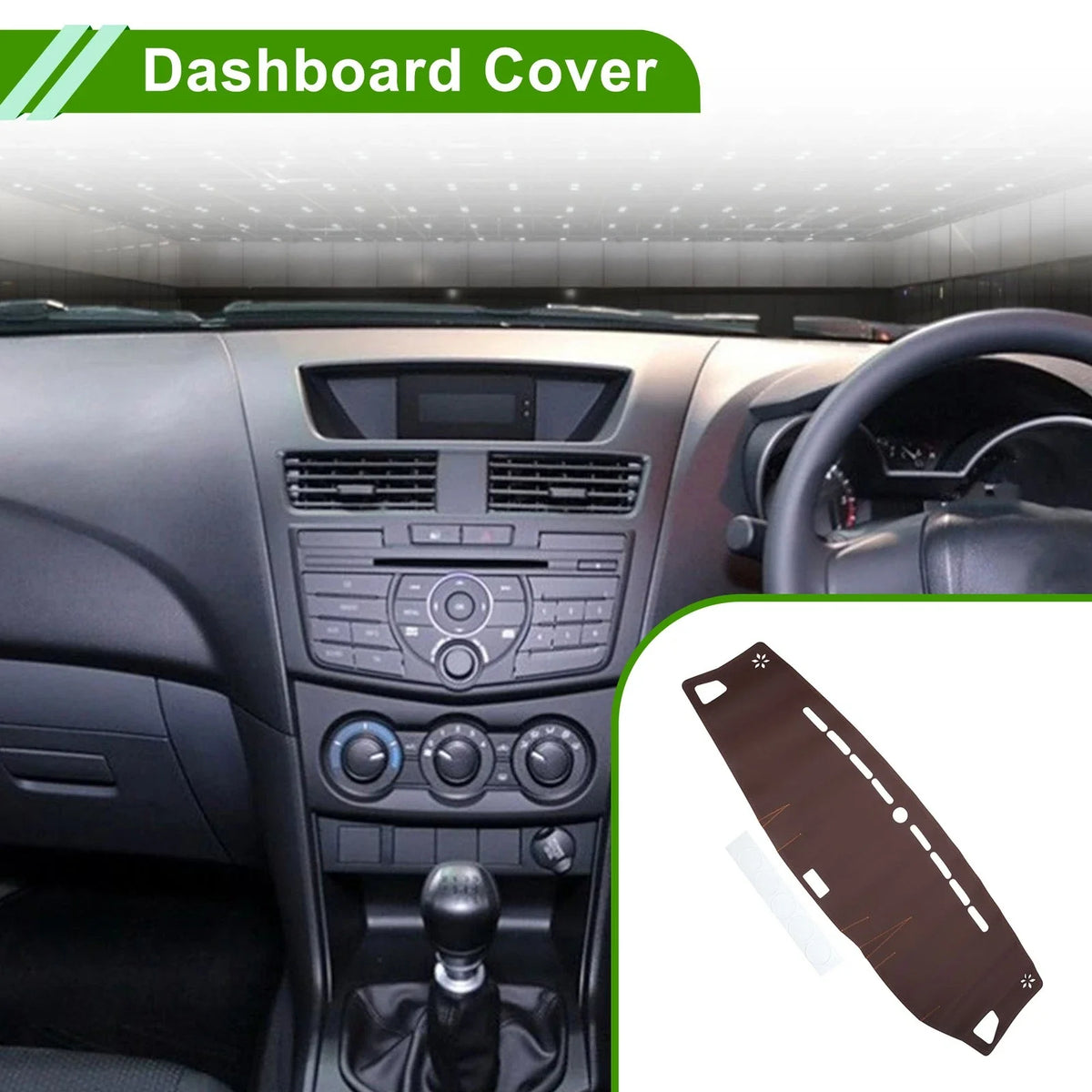 Dashboard Cover for Mazda BT50 TF (2007–2023) Dash Mat Carpet Brown