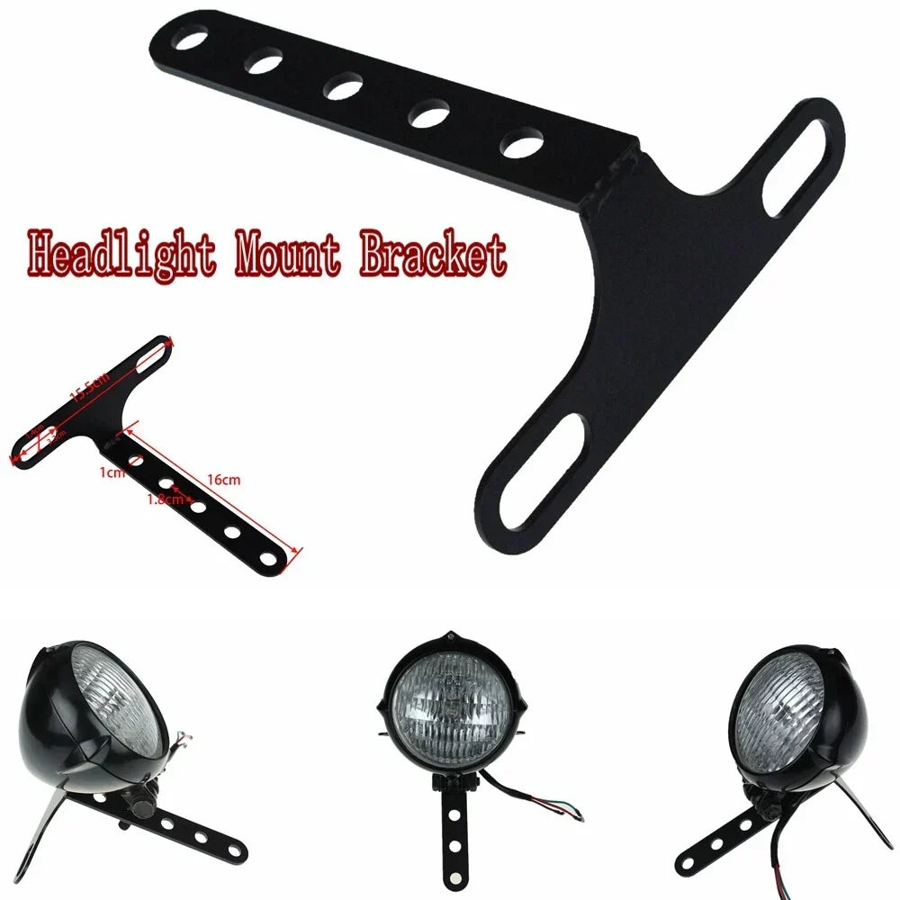 Black Mount Bracket for Headlight on Harley Sportster Chopper Bobber