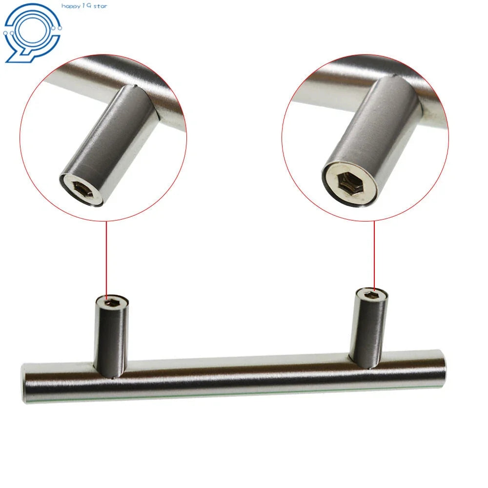 30 Pack T Bar Handles for Kitchen Cabinets (Brushed Nickel)