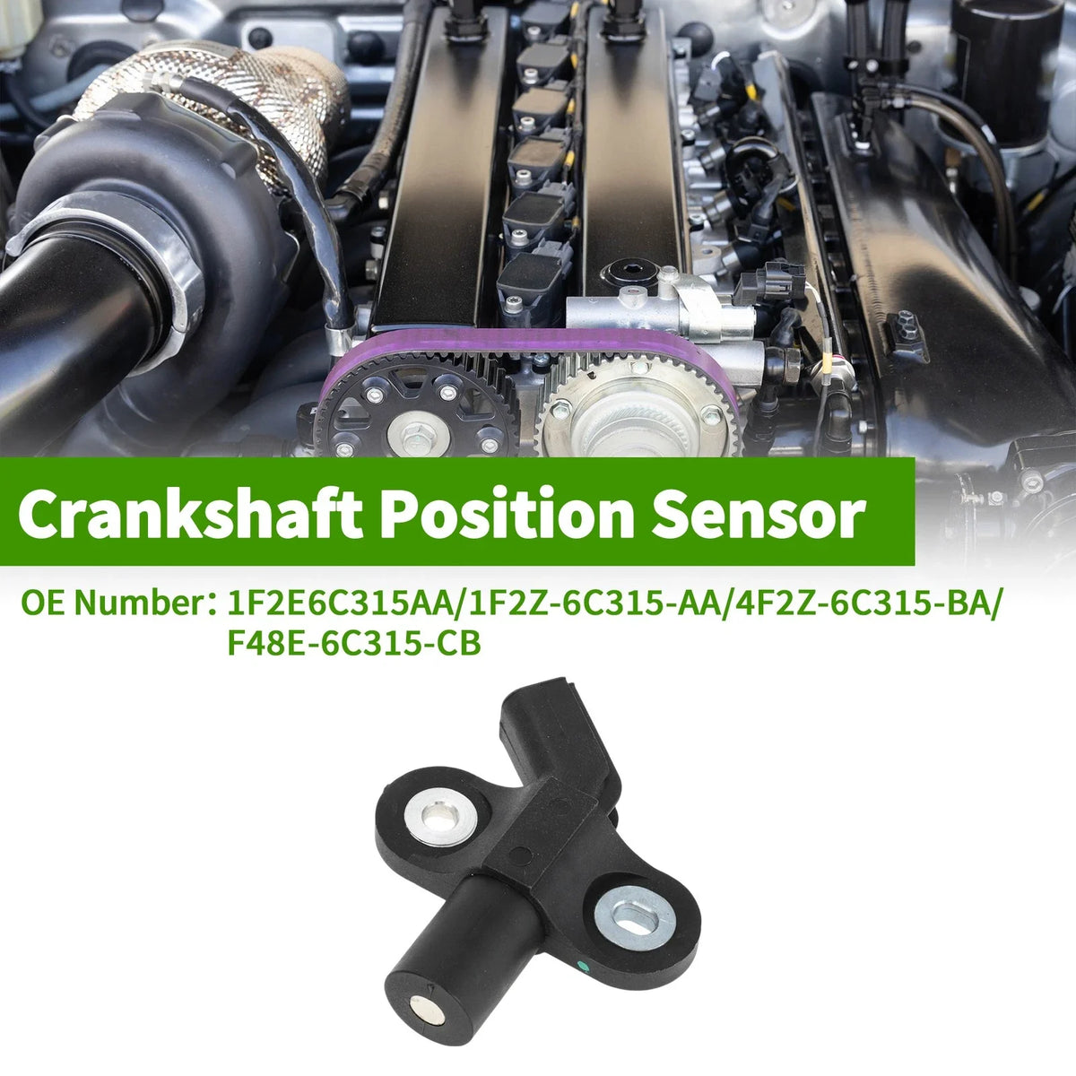 Crankshaft Position Sensor for Ford F-150 (1997–2008) 1F2E6C315AA 1 Pc