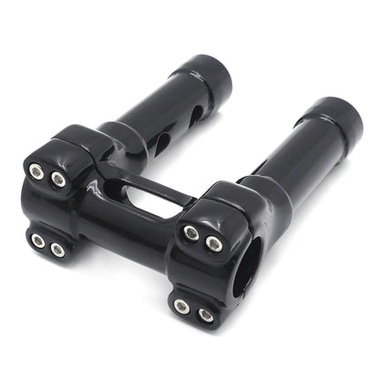Handlebar Top Clamp 6" Riser CNC Black for Harley Bikes