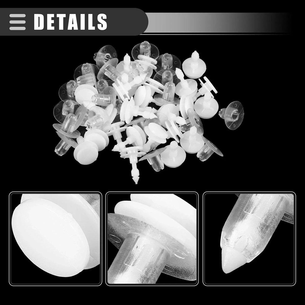 Set of 25 Push Clips for Car Door Trim Panels - Dodge