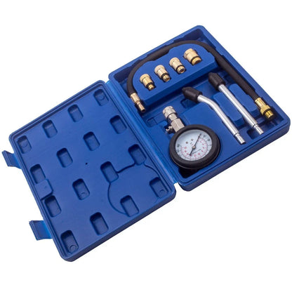 Cylinder Compression Pressure Tester Gauge Tool Kit (0-300 PSI)