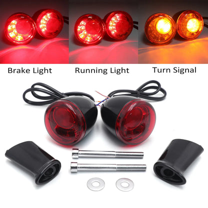 LED Rear Brake Turn Signal Light - Red for Harley XL 883 1200 (1992–2017)