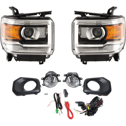 Headlight Set for GMC Sierra 1500 (2014–2015)