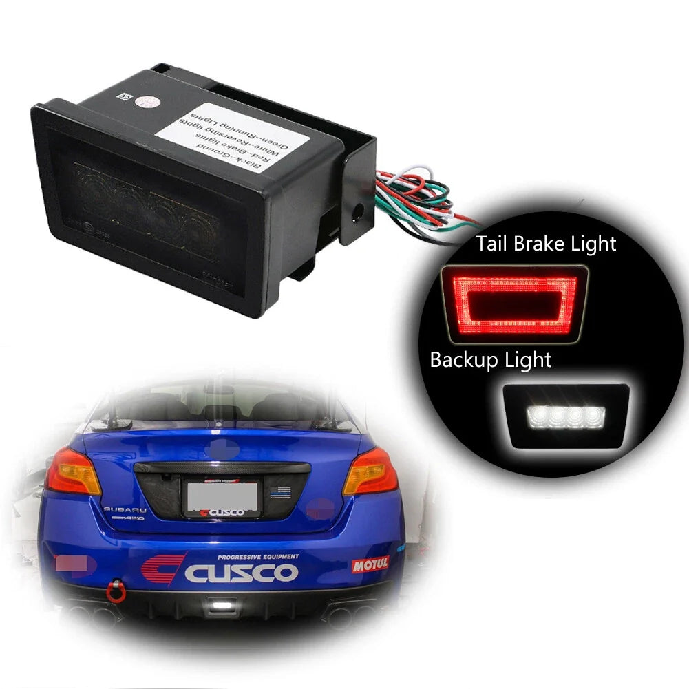 Smoked Lens LED Rear Fog Brake Light for Subaru WRX STi (2015–2020)