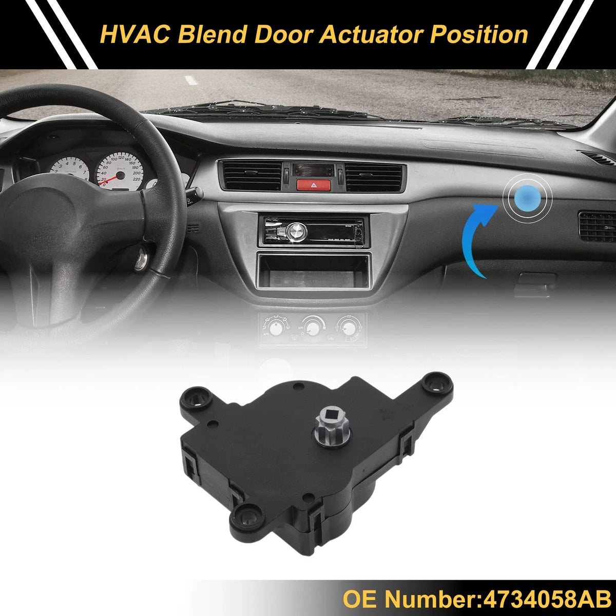 HVAC Heater Blend Door Actuator for Chrysler Grand Voyager (2000) No. 4734058AB