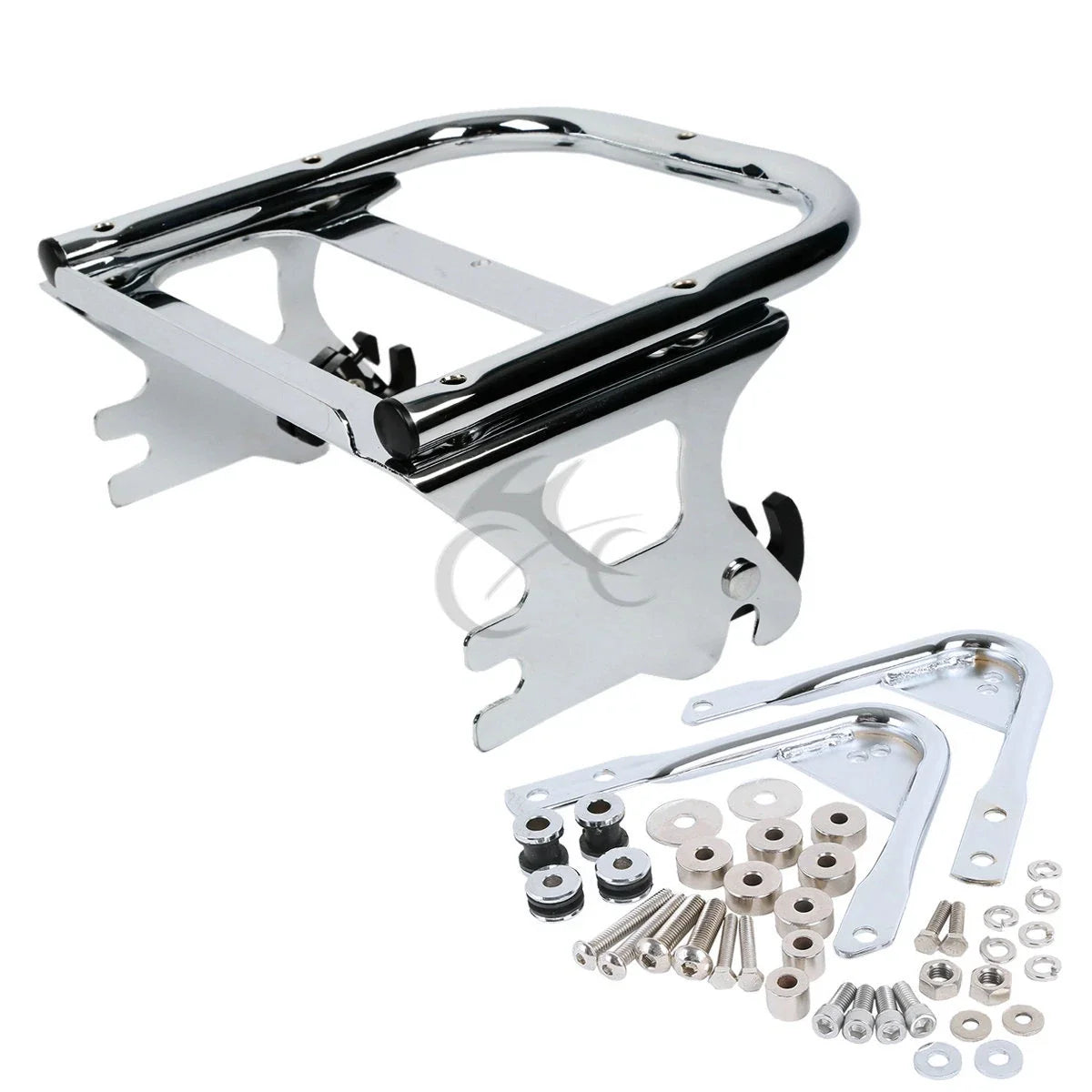 Docking Hardware & 2-Up Pack Luggage Rack for Harley Touring 1997-2008