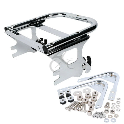 Docking Hardware & 2-Up Pack Luggage Rack for Harley Touring 1997-2008