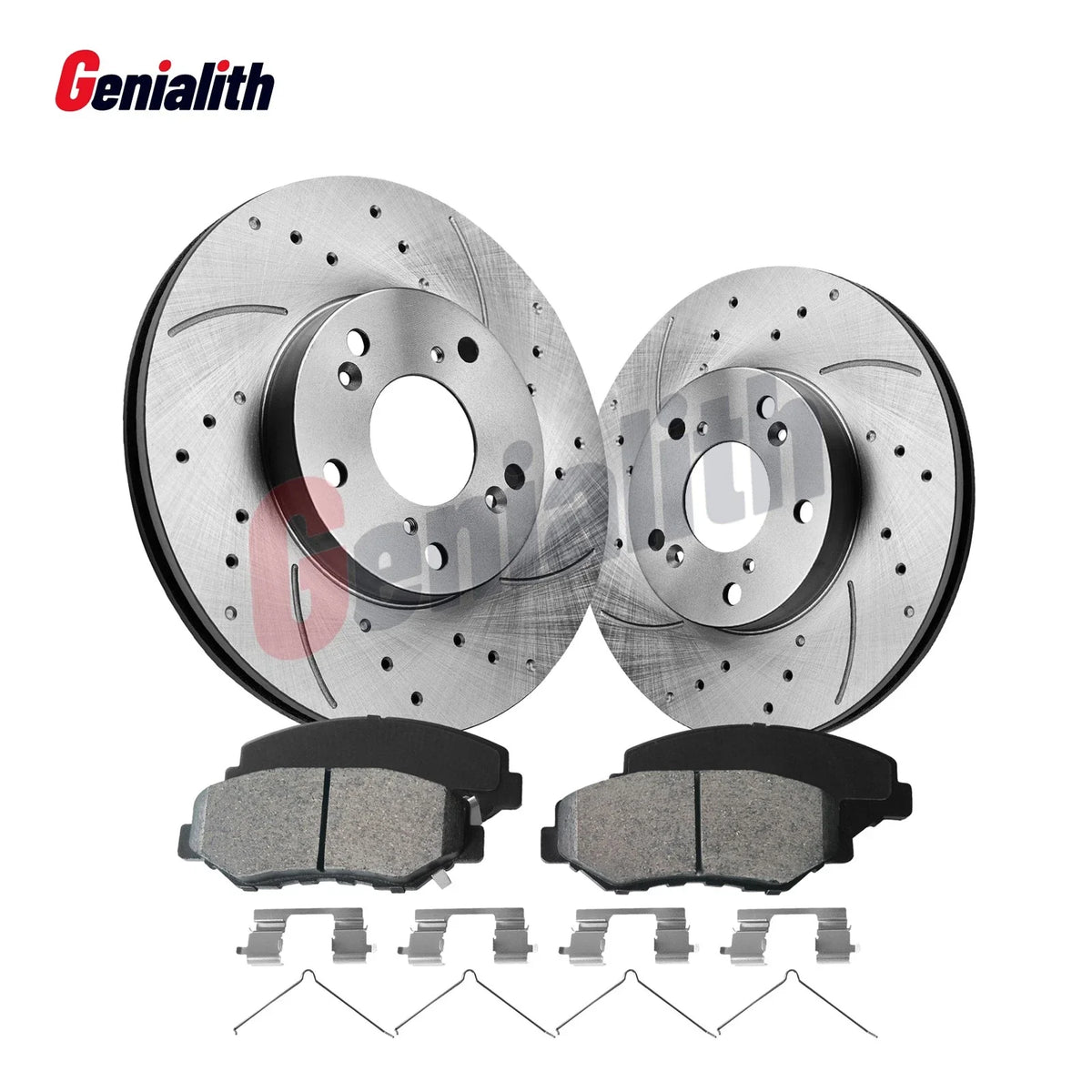 Set of 2 Front Drilled Rotors & Ceramic Brake Pads for Honda Civic (2013–2015)