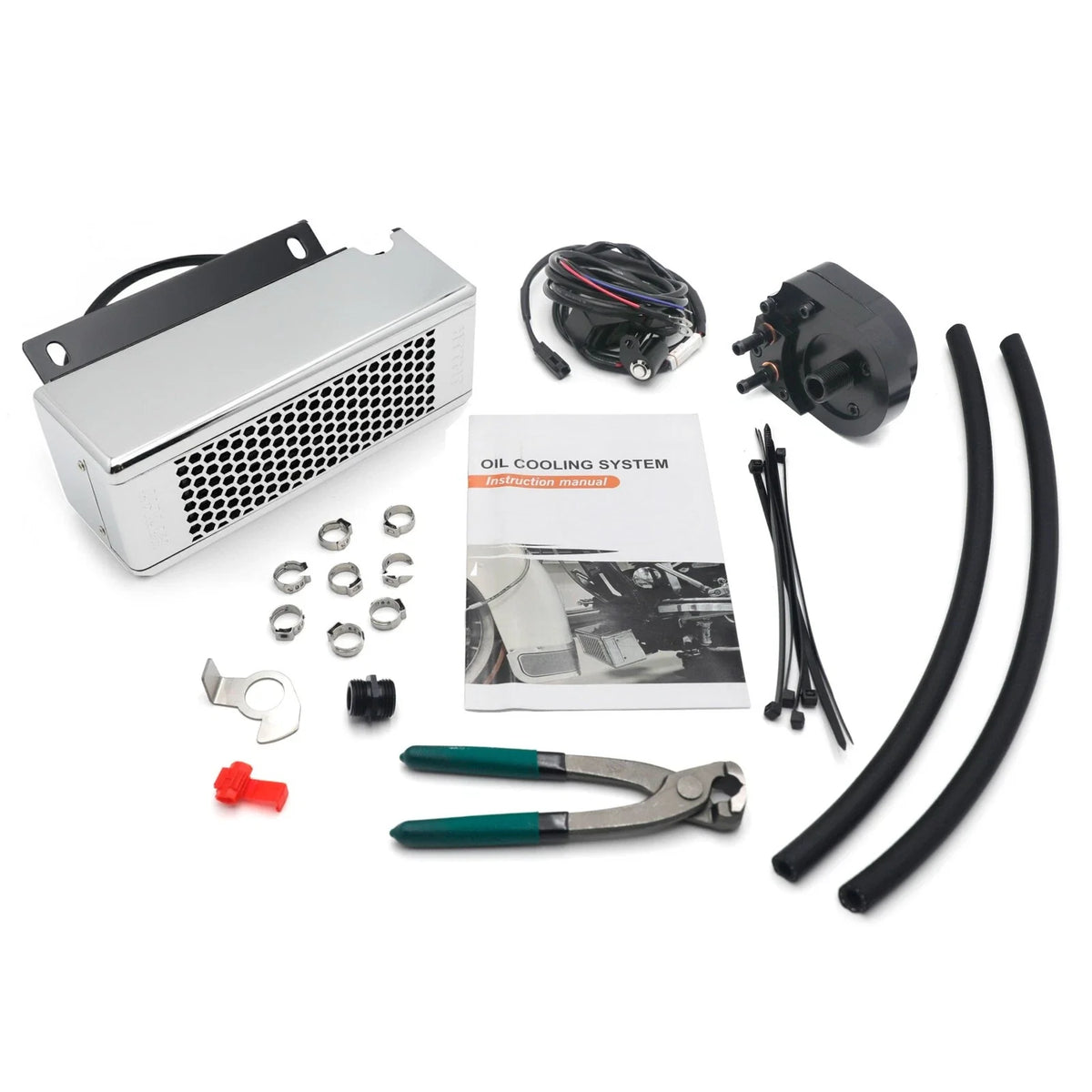 Chrome Oil Cooler Fan for Touring Models - Harley 2009-2016