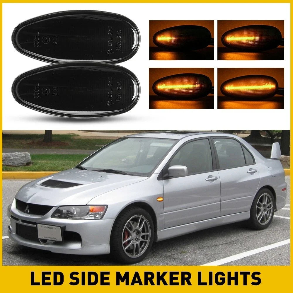 Sequential LED Side Marker Blinker Lights for Mitsubishi Lancer Evo X (2008–2015)