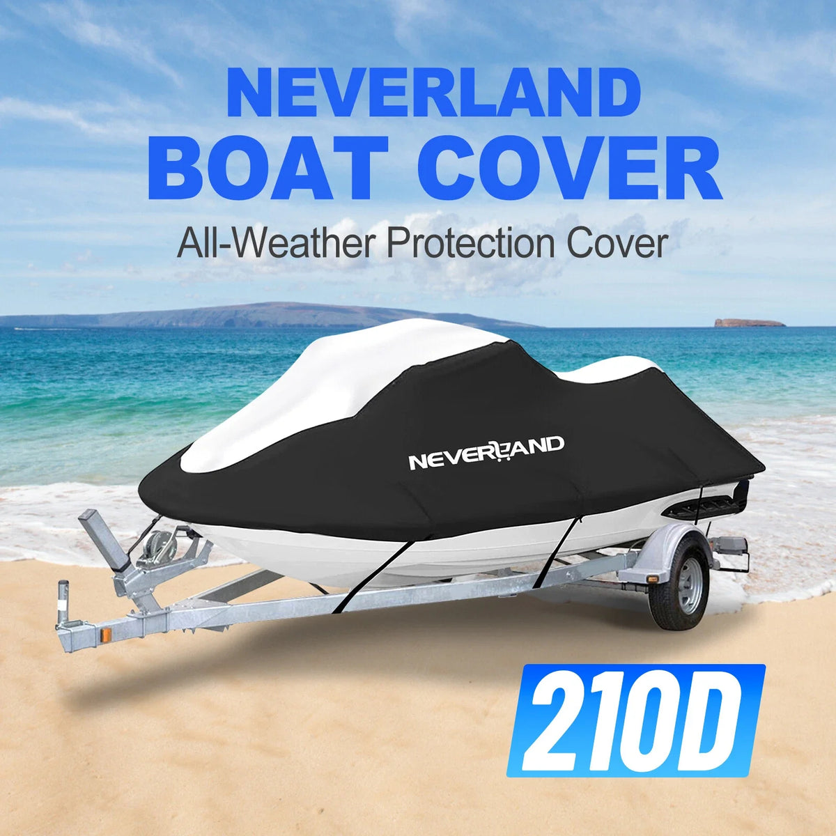 Waterproof UV Dust Snow Jet Ski Cover for Seadoo Kawasaki Yamaha (115-120")