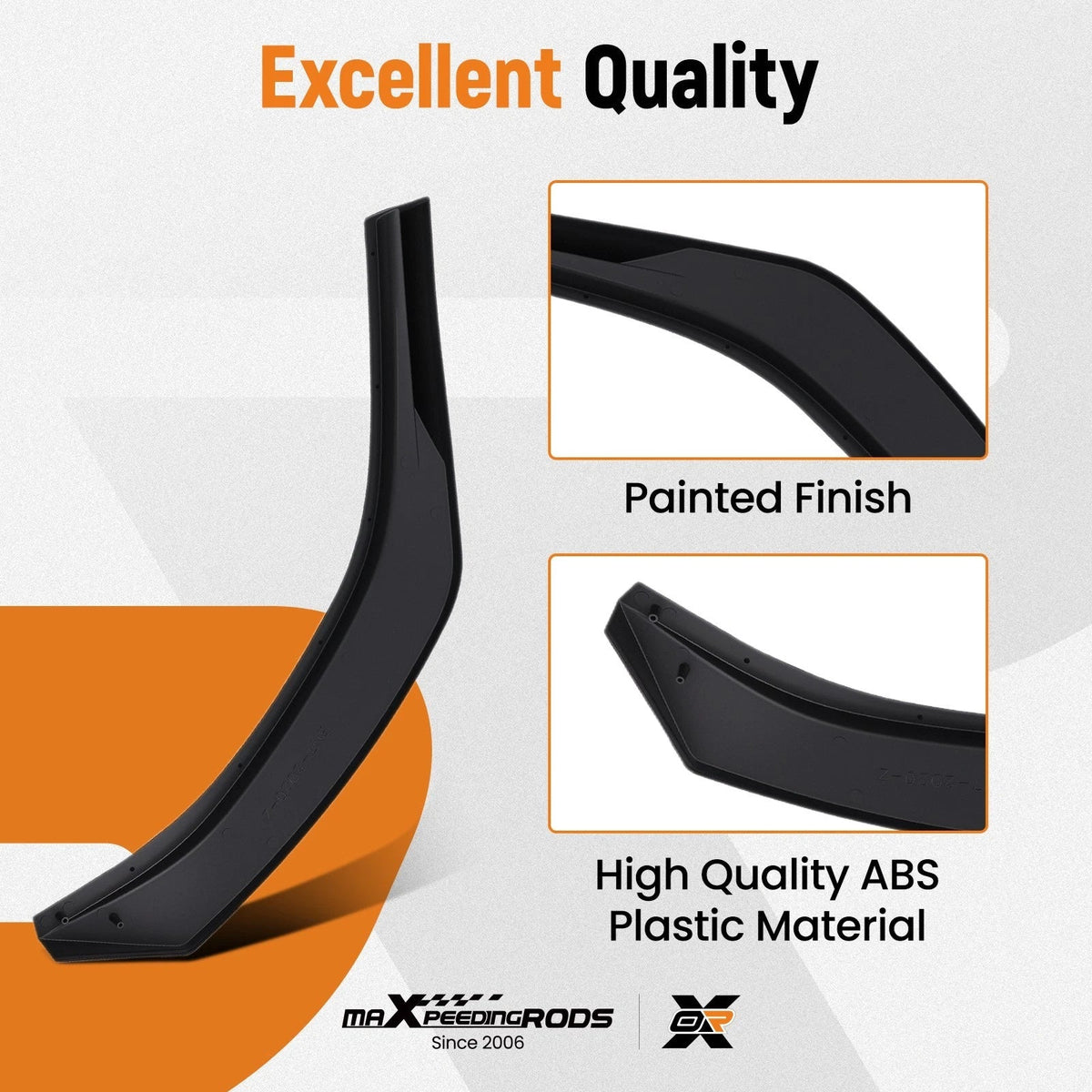 Front Bumper Lip Kit for Hyundai Sonata (2020–2023) M Style Gloss Black