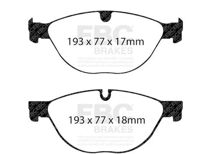 Brake Pad Set Front for Jaguar XFR S 2013 BF883BQ