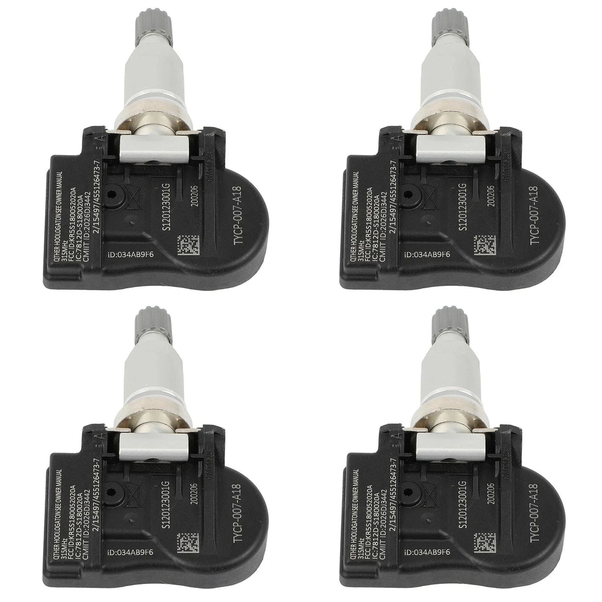 Set of 4 Tire Pressure Monitor Sensors for Land Rover Range Rover Evoque (2012–2019)