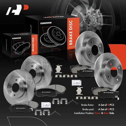 Brake Rotor and Ceramic Pad Set for Nissan Sentra/Altima