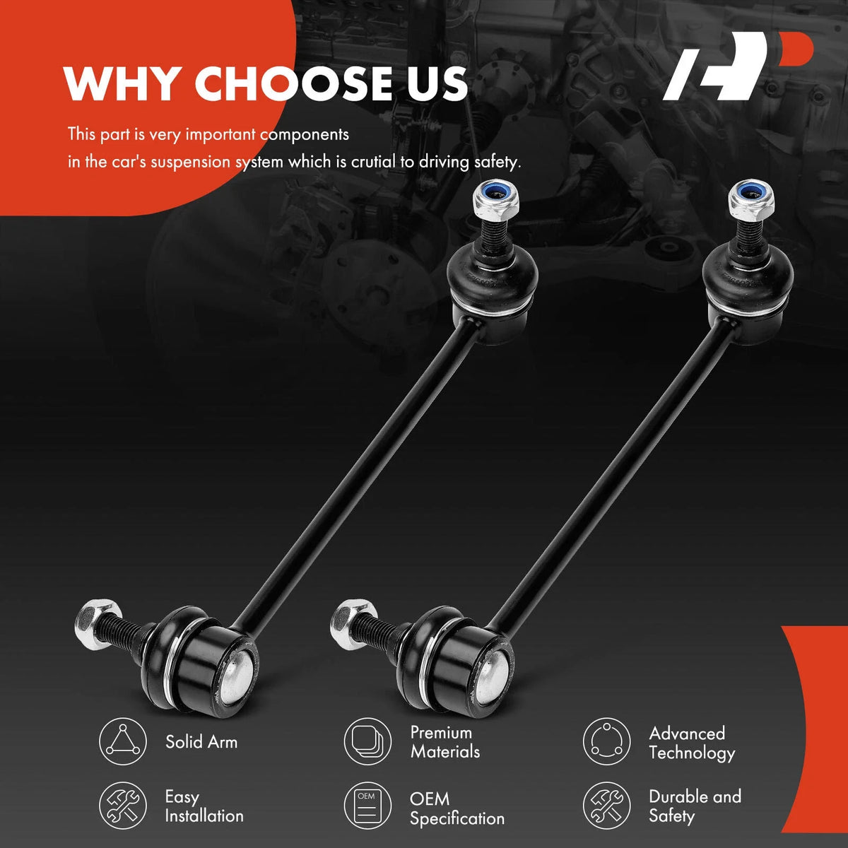 Rear Stabilizer Bar Link - 2 Pack for Honda Ridgeline 2006-2014