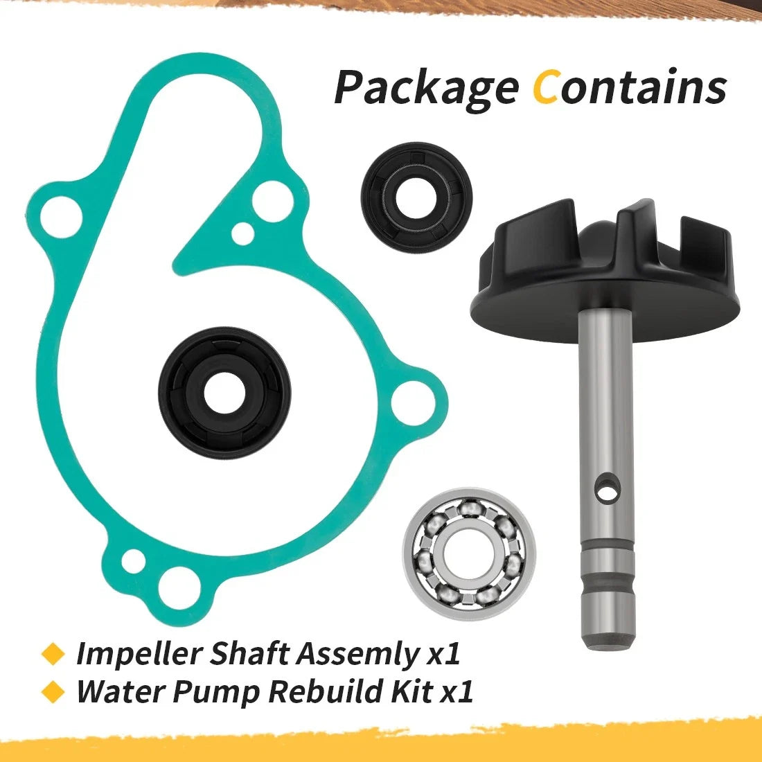 Water Pump Kit for Yamaha YZ125 (2005–2024) - Includes Impeller & Bearing