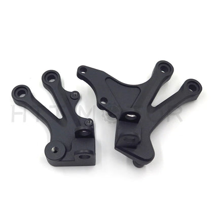 Front Rider Foot Rest Bracket - Matte Black for Kawasaki Ninja ZX10R 2004-2005