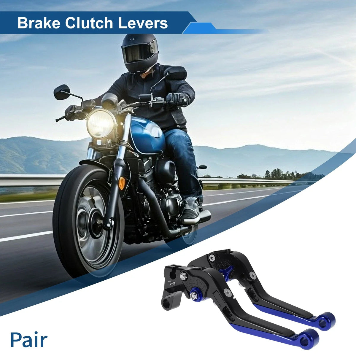 Adjustable Brake Clutch Lever for Honda CBR600RR (2003–2019) Black Blue