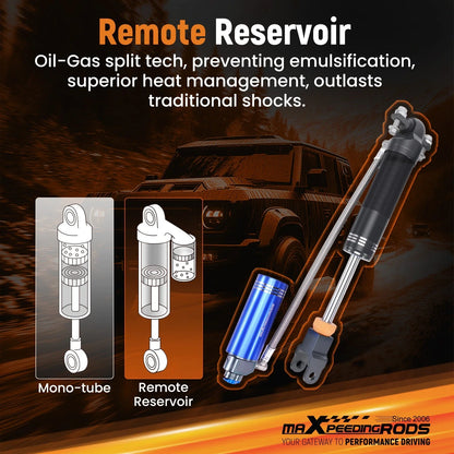 10 Step Damping Front Shocks w/ Reservoir for Silverado 3500 HD 2011-2019