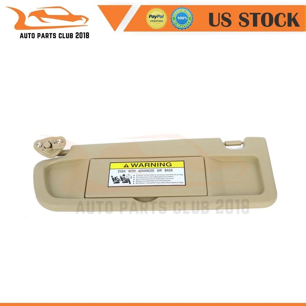 Driver Left Sun Visor for Honda Civic (2006–2008) Pearl Ivory Tan