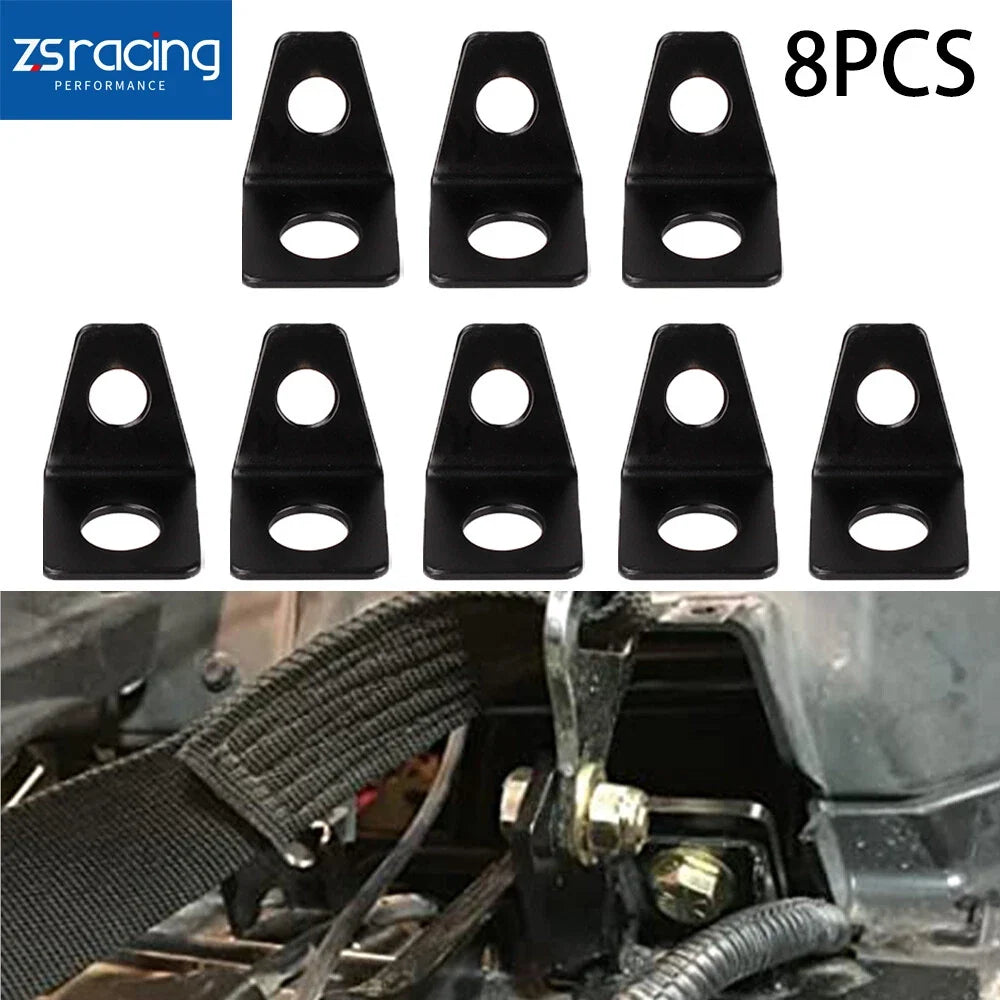 Set of 8 Seat L-Bracket Hardware Kit for Belt Mounting